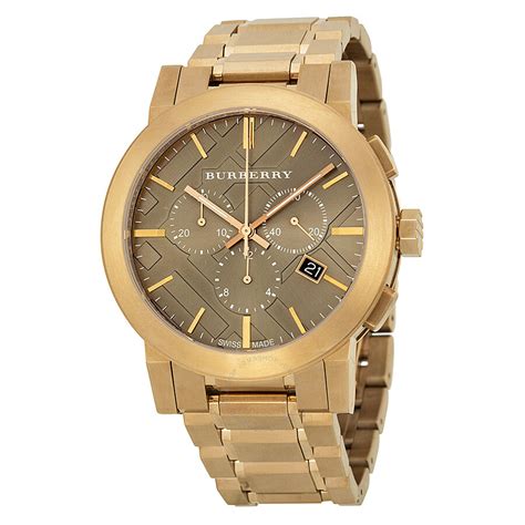 Burberry Chronograph Rose Dial Rose Gold